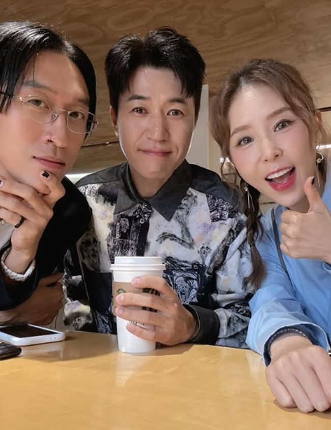 코요태 빽가, 김종민, 신지 /사진=신지 SNS