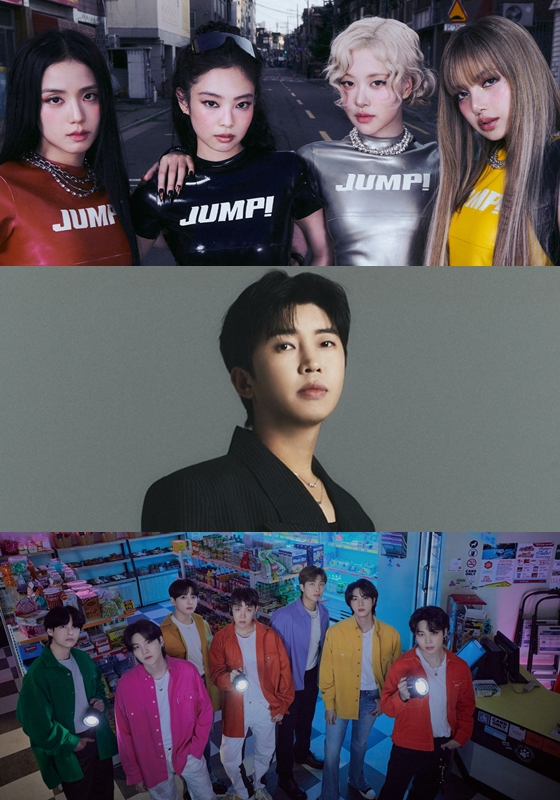 블랙핑크, 임영웅, 방탄소년단(위부터) /사진=YG엔터테인먼트, 물고기뮤직, 빅히트 뮤직
