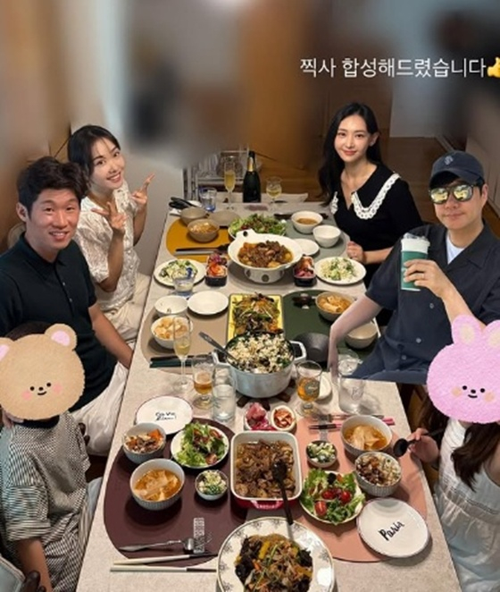 박지성-김민지, 김다영-배성재 /사진=김다영 SNS