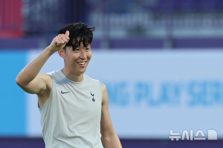 팀 훈련 중인 손흥민의 모습. /사진=뉴시스