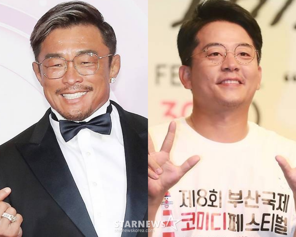 격투기 선수 추성훈(왼쪽), 코미디언 김준호 /사진=스타뉴스