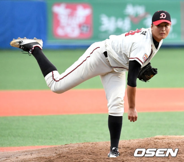 덕수고 시절 심준석의 모습.
