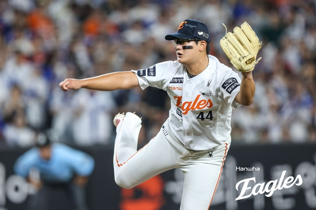 6일 KT전에 등판한 김서현. /사진=한화 이글스