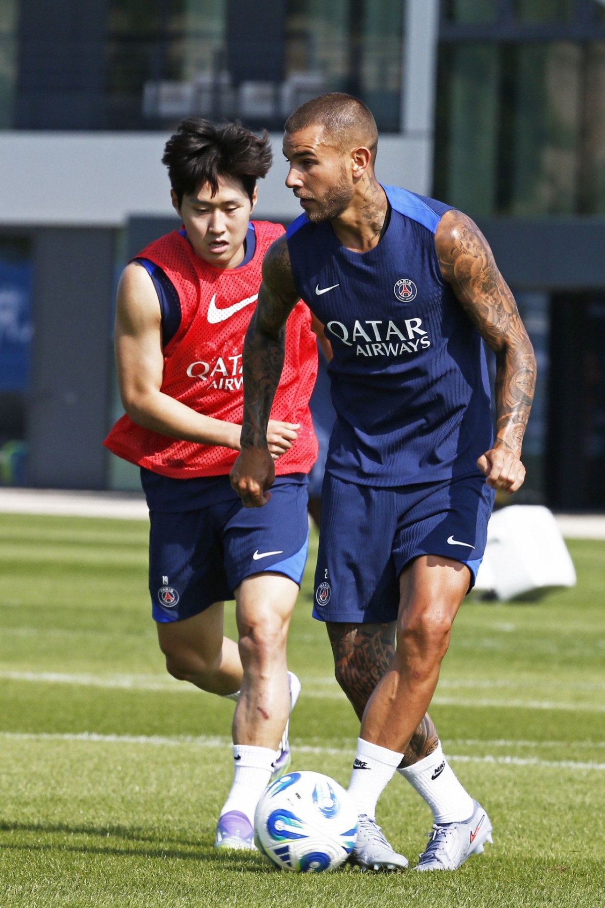훈련 중인 파리 생제르맹(PSG) 이강인. /사진=PSG SNS 캡처