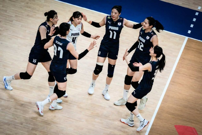 한국 여자 배구 대표팀. /사진=FIVB 제공