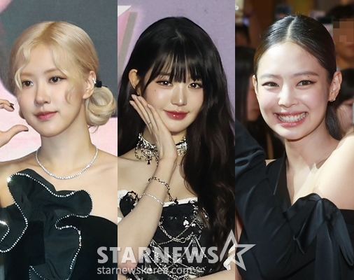 블랙핑크 로제, 아이브 장원영, 블랙핑크 제니(왼쪽부터) /사진=스타뉴스