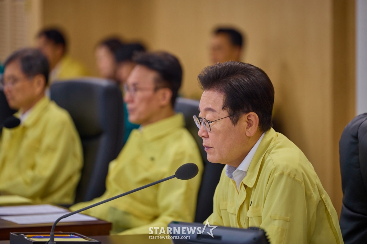 (서울=뉴스1) 허경 기자 = 이재명 대통령이 18일 서울 용산 대통령실 청사에서 열린 제1회 을지국무회의에서 발언하고 있다. (대통령실 제공. 재판매 및 DB 금지) 2025.8.18/뉴스1  Copyright © 뉴스1. All rights reserved. 무단 전재 및 재배포,  AI학습 이용 금지. /사진=(서울=뉴스1) 허경 기자