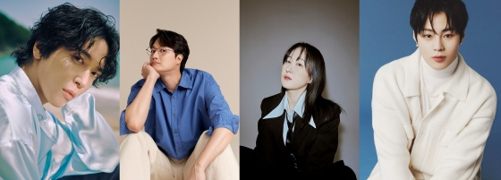 (왼쪽부터) 정용화, 이장원, 선우정아, 하성운 /사진제공=안테나, 씨에이엠위더스, FNC엔터테인먼트, 빅플래닛메이드