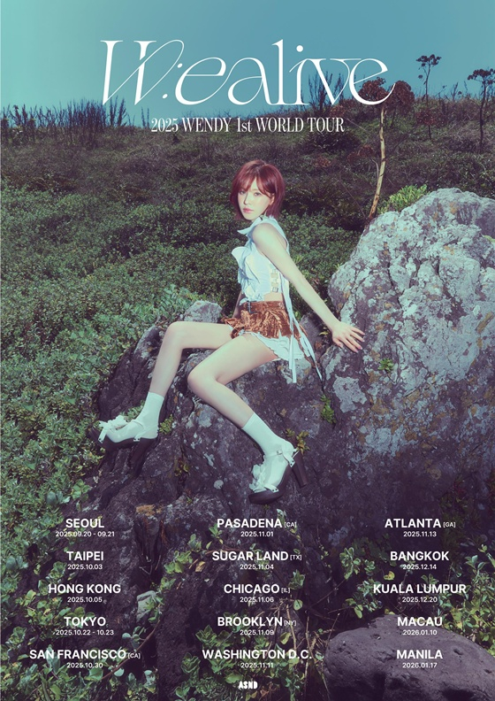 웬디 월드투어 스케줄 포스터 /사진=어센드
