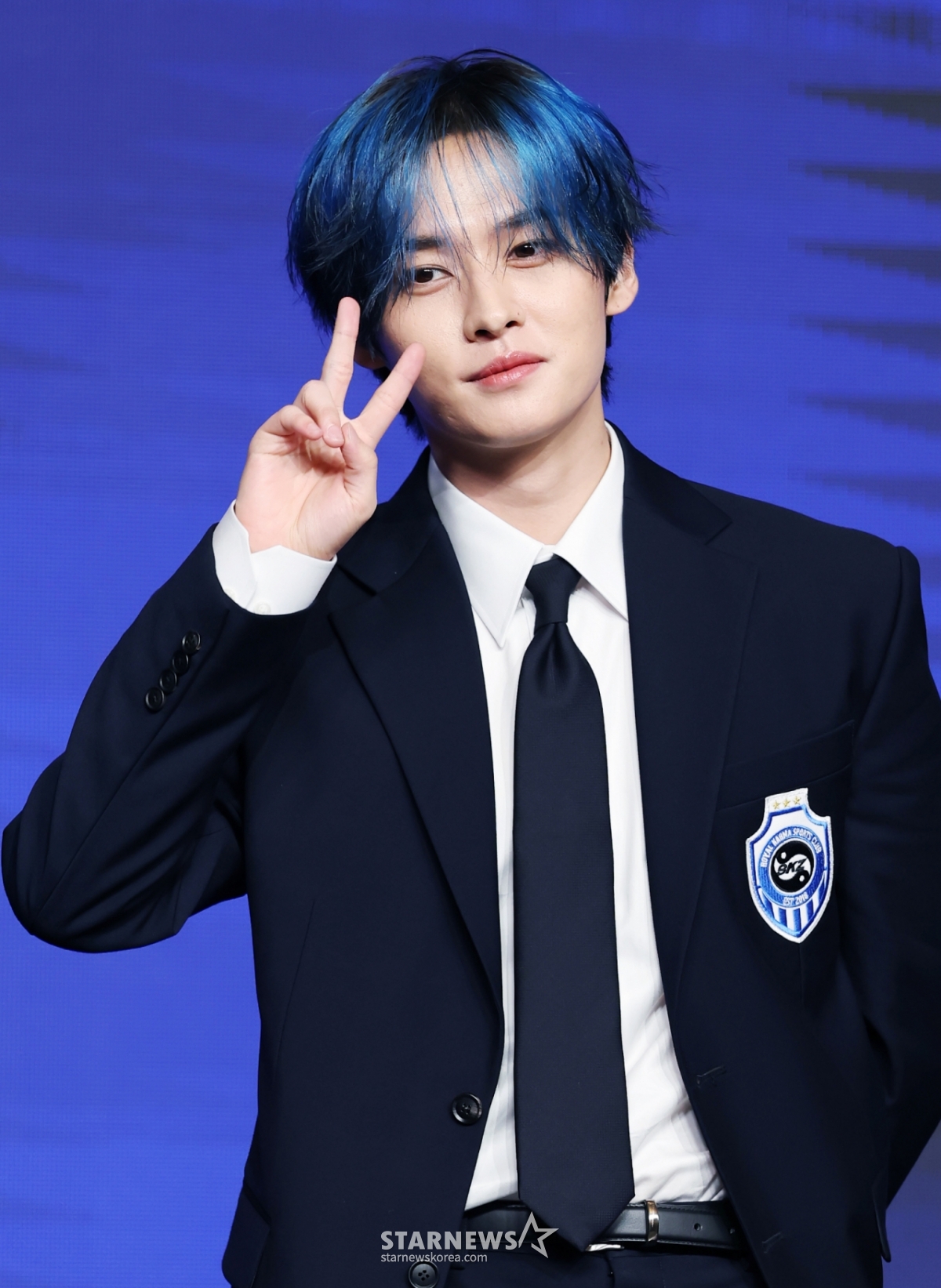 그룹 스트레이키즈(Stray Kids) 리노가 22일 오전 서울 여의도 콘래드호텔에서 진행된 네 번째 정규 앨범 'KARMA'(카르마) 발매기념 기자간담회에 참석해 포즈를 취하고 있다.  타이틀곡 'CEREMONY'(세리머니)는 강렬한 트랩 EDM과 베일리 펑크(Baile Funk) 리듬이 어우러진 곡으로 인내와 노력 끝에 이뤄낸 성공, 그 과정에서 마주한 수많은 역경을 극복해온 여정을 축하하는 메시지를 담았다. /2025.08.22 /사진=이동훈 photoguy@