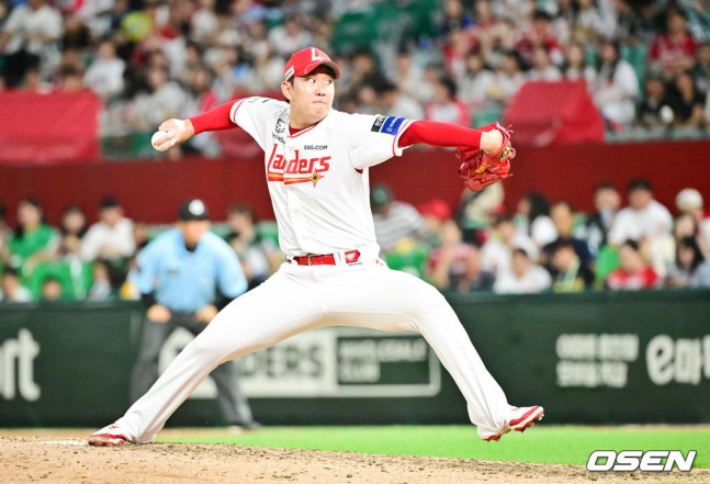 24일 한화전에 선발 등판하는 SSG 송영진. 