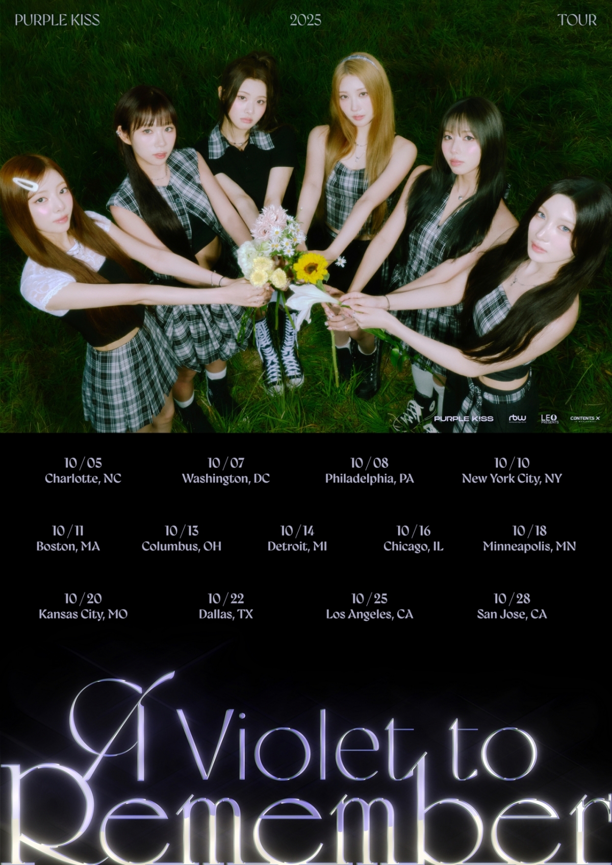 퍼플키스_미주 투어 _A Violet to Remember_ 포스터/사진제공=알비더블유
