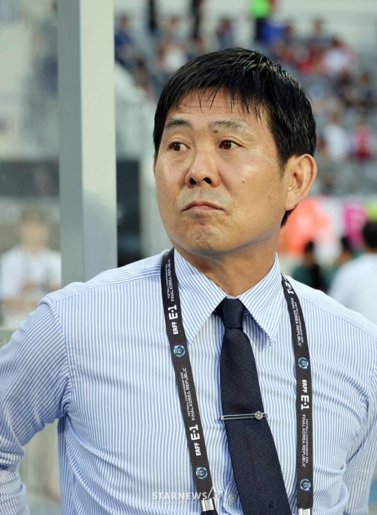 일본 모리야스 하지메 감독이 지난달 15일 용인미르종합운동장에서 열린 2025 동아시아축구연맹(EAFF) E-1 챔피언십(동아시안컵) 일본과의 최종전에서 지휘하고 있다. /사진=강영조 선임기자