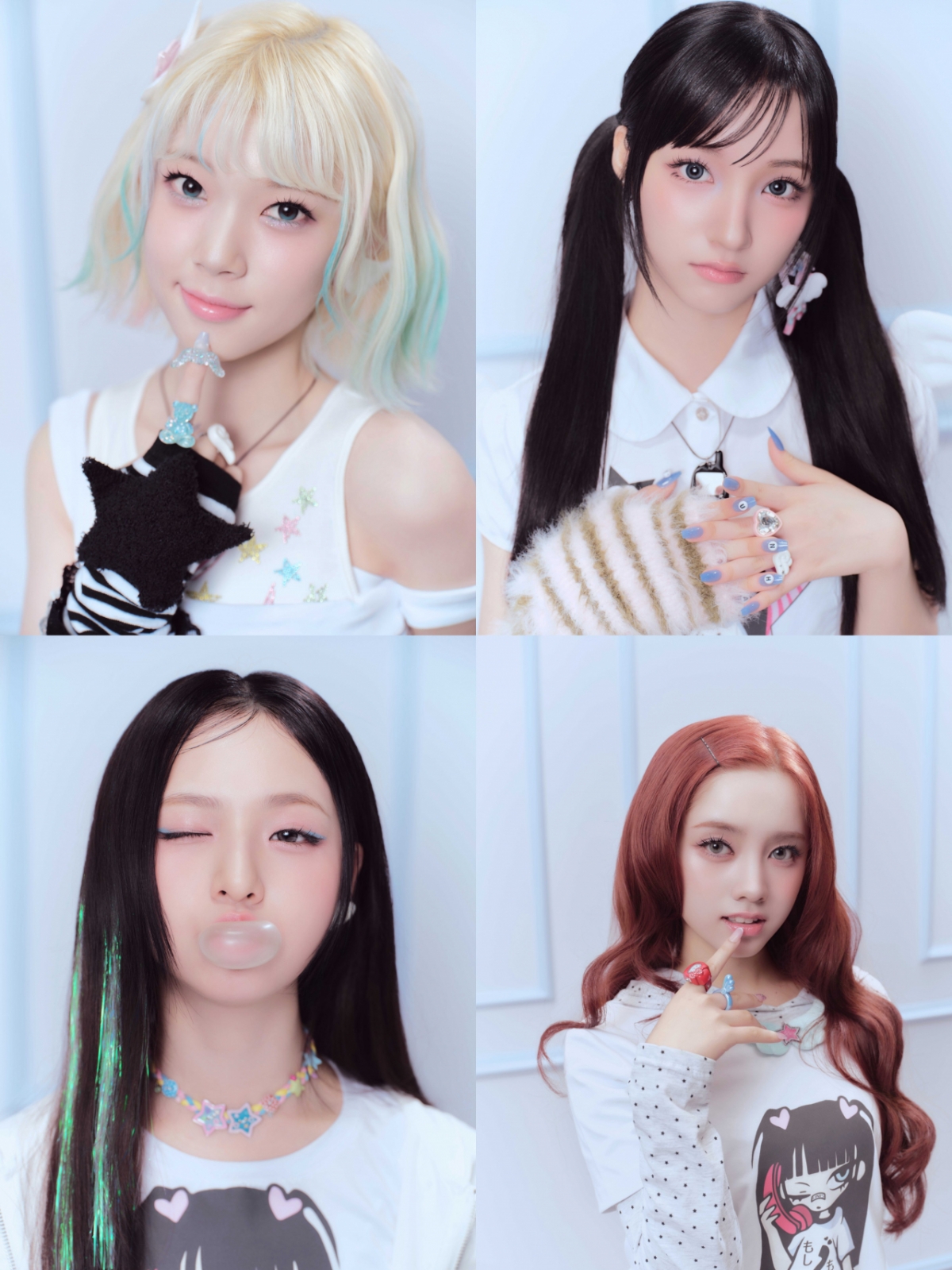 유니스 코토코, 방윤하, 엘리시아, 임서원(왼쪽 위부터 시계방향) /사진=F&F엔터테인먼트