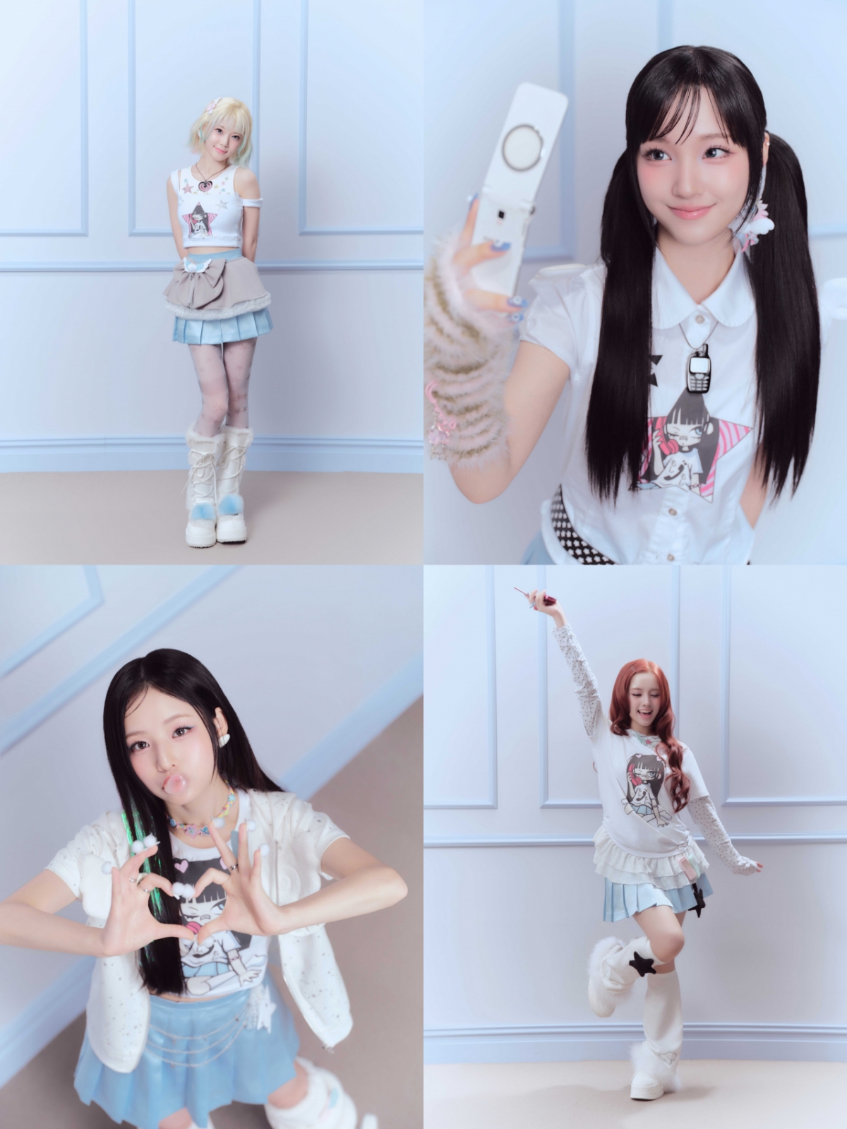 유니스 코토코, 방윤하, 엘리시아, 임서원(왼쪽 위부터 시계방향) /사진=F&F엔터테인먼트