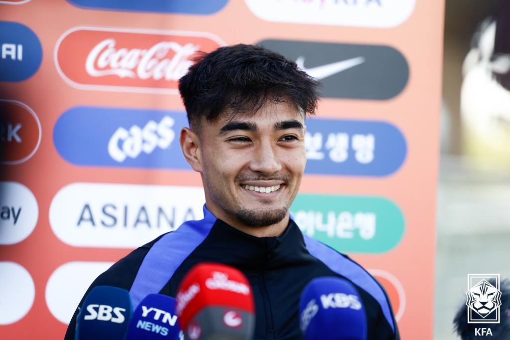 역대 최초의 외국 태생 혼혈 선수 국가대표 옌스 카스트로프. /사진=대한축구협회 제공