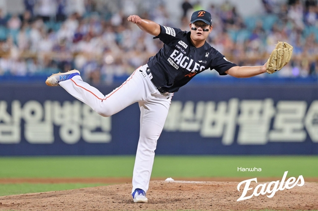 6일 세이브 상황에서 등판해 30세이브를 수확한 김서현. /사진=한화 이글스