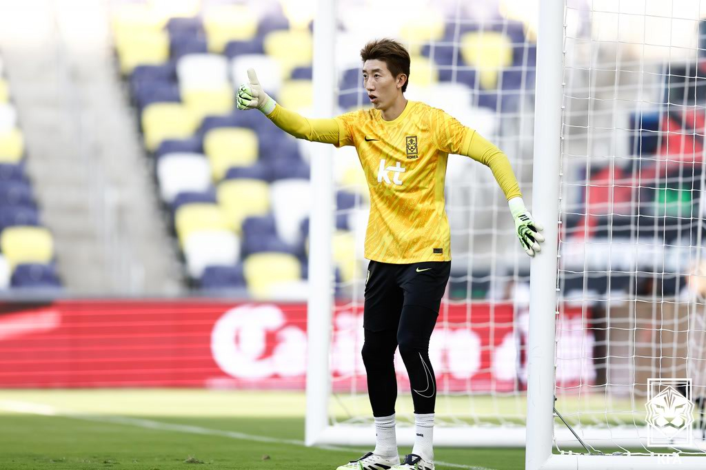 축구대표팀 훈련 중인 조현우. /사진=대한축구협회 제공