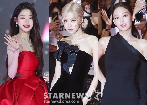 아이브 장원영, 블랙핑크 로제, 블랙핑크 제니(왼쪽부터) /사진=스타뉴스