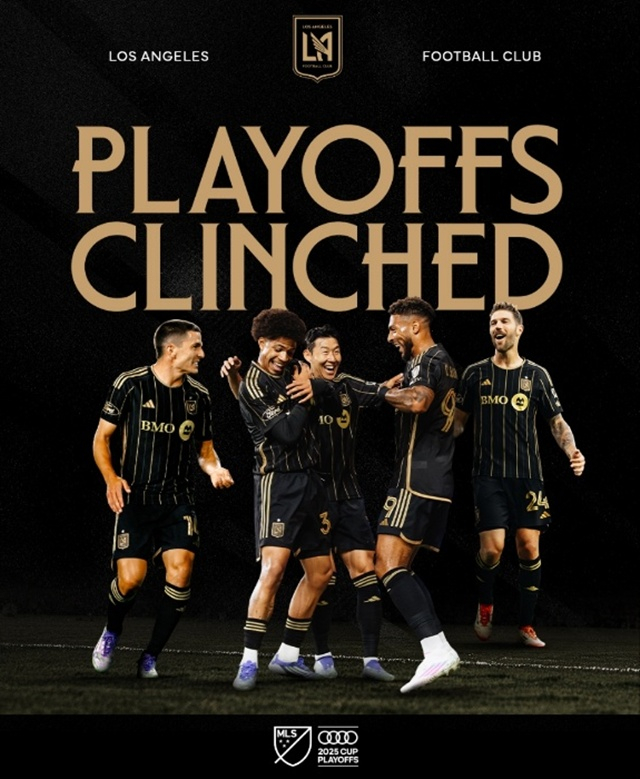 플레이오프 진출 소식을 전한 LA FC. /사진=LA FC SNS
