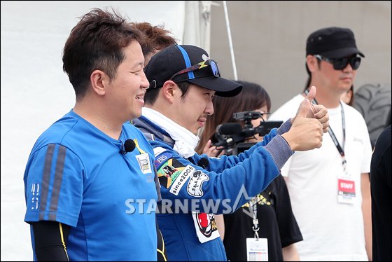 [★포토]정형돈-하하, 노홍철이 최고의 레이서!