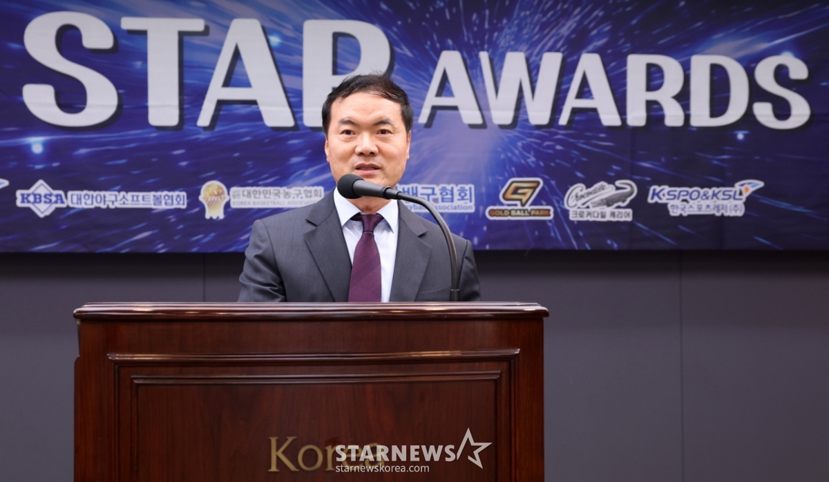 '2025 퓨처스 스타대상' 환영사하는 박준철 대표[★포토]