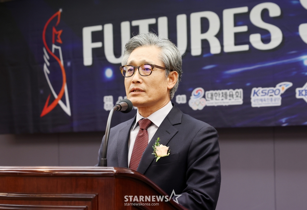 축사하는 양해영 대한야구소프트볼협회장[★포토]