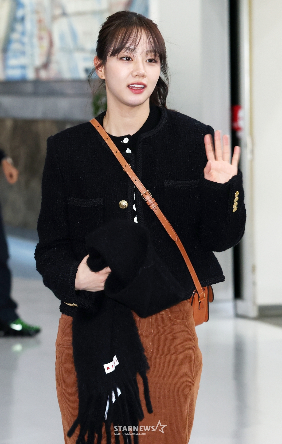 혜리, 한국에서 가져온 목도리[★포토]