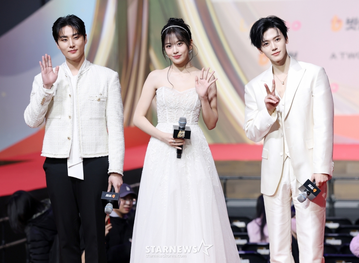 영케이-안유진-재민, 세 MC의 호흡이 기대돼[★포토]