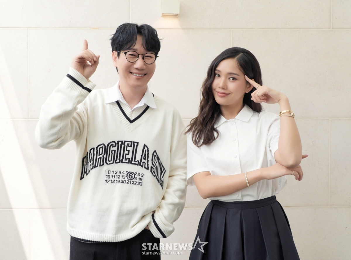 지석진-미미 '포즈는 깜찍하게'[★포토]