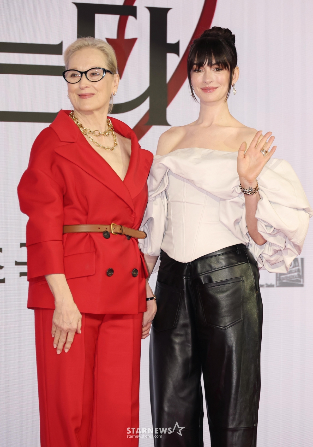 메릴스트립-앤해서웨이 '한국 찾은 미란다와 앤디'[★포토]