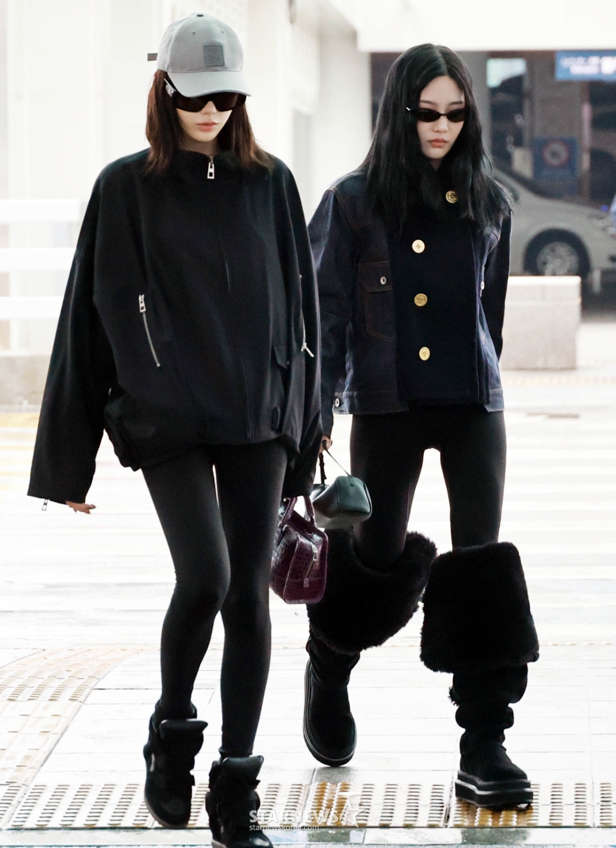 에스파 지젤-닝닝 '블랙으로 맞춤'[★포토]