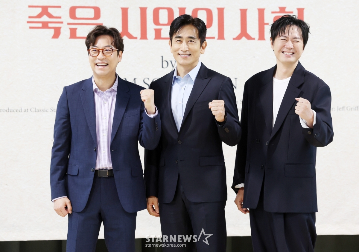오만석-차인표-연정훈, '죽은 시인의 사회' 연극 초연[★포토]