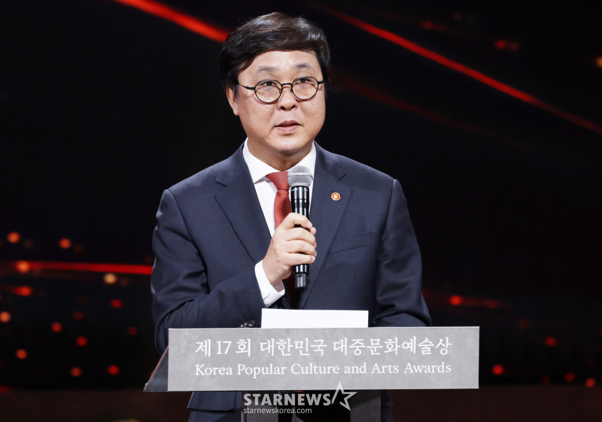 축사하는 최휘영 문체부 장관[★포토]