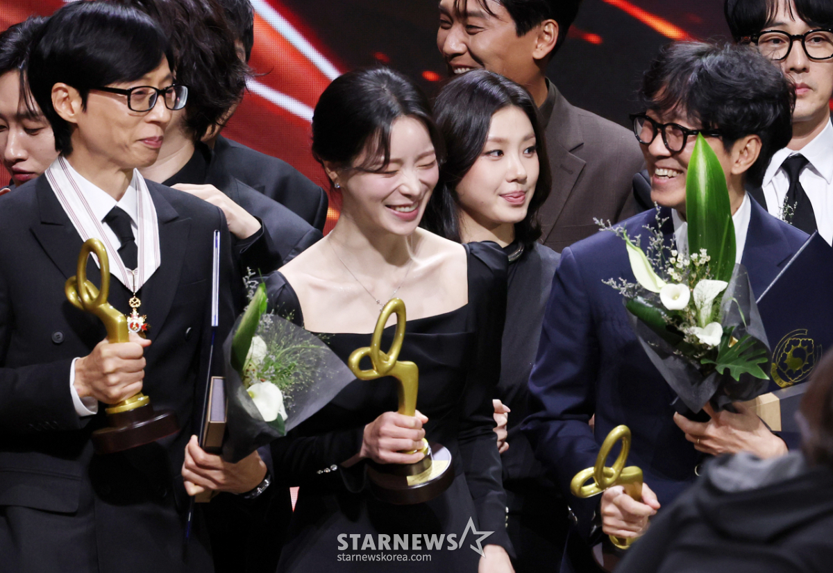 유재석-임지연-장항준, 싱글벙글 즐거운 날[★포토]