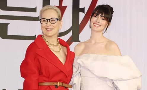 메릴스트립-앤해서웨이 '20년만에 만난 미란다와 앤디'[★포토]