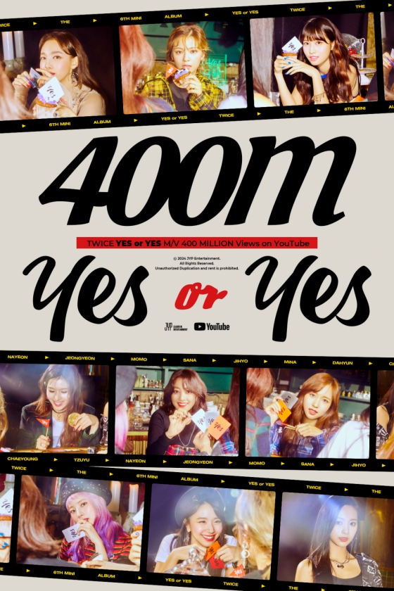 TWICE's 'YES or YES' MV Surpasses 400 Million Views on YouTube