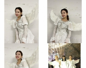 TWICE、天上界のアイドルに視線集中
