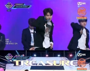 Treasure在《M COUNTDOWN》?目??回?舞台