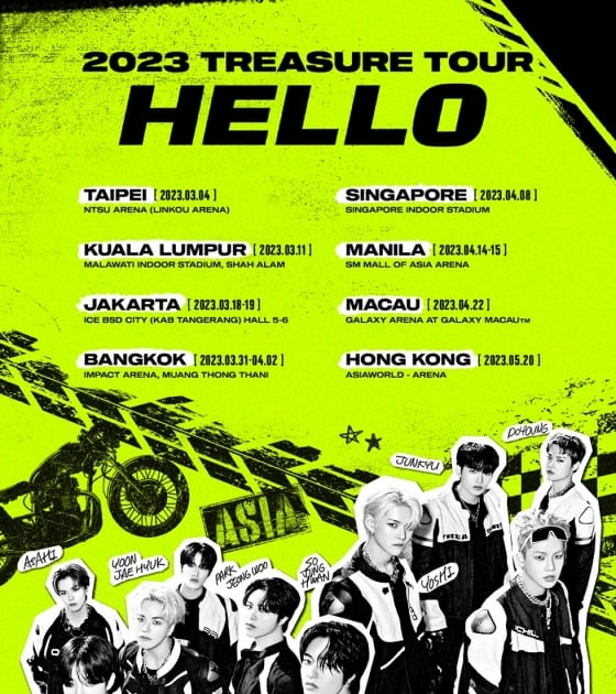 treasure asia tour schedule